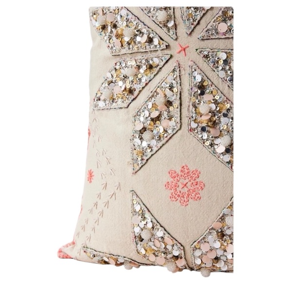 NWOT Free People Holiday Snowflake Embellished Holiday Gift Sack - Picture 3 of 4